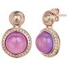 Lulu & Jane Ohrstecker Metall-Legierung Kunststoff in Roségold 20,7 mm Damen