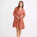 Madewell Dresses | Madewell Lightspun Colette Mini Dress Women’s 00 Peach Pink Long Sleeve Tiered | Color: Pink | Size: 00