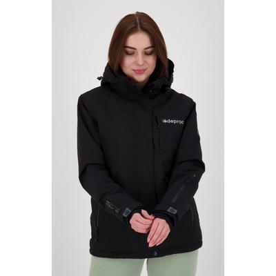 Winterjacke DEPROC ACTIVE "MONTREAL WOMEN", Damen, Gr. 52 (XXL), schwarz, 96% Polyester; 4% Elastan mit TPU Membrane, sportlich, Langarm Windstopperbündchen mit verstellbarem Klettverschluss,mit Schneefang,mit Daumenlöchern, Jacken, auch in Großen... Image