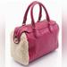 Coach Bags | Coach Mini Bennett Satchel, Shearling Sides, Pebble Leather, Like New | Color: Cream/Pink | Size: Os