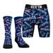 Men's Rock Em Socks New England Patriots All-Over Logo Underwear and Crew Combo Pack
