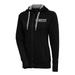 Women's Antigua Black WrestleMania Retro Logo Victory Full-Zip Hoodie