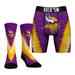 Men's Rock Em Socks Minnesota Vikings V Tie-Dye Underwear and Crew Combo Pack