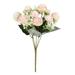 MPWEGNP Artificial Flower Flowers Rose Wedding Bouquetss Floral Rose Flower Silk Flower Hand Tied Bouquet Pink Flower Arrangements for Cemetery Porch Plants Outdoor Artificial