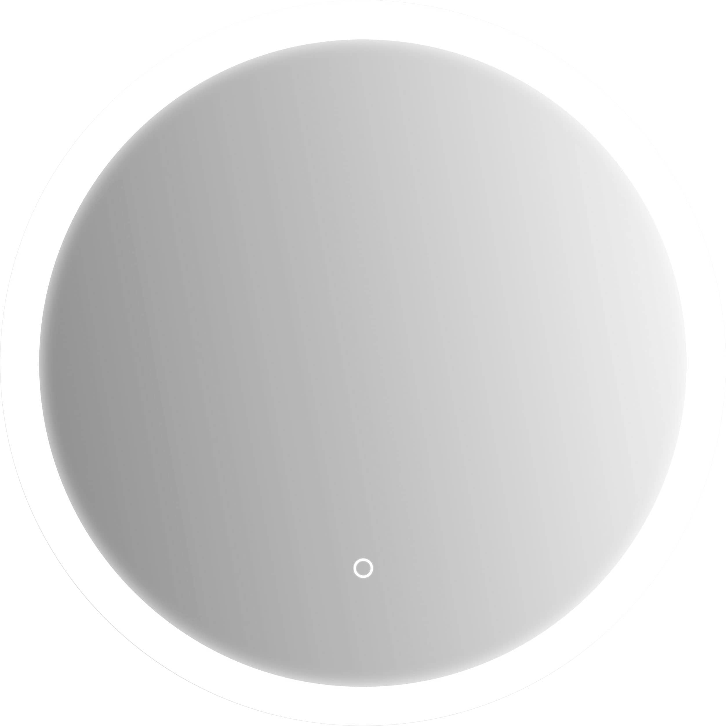 Badspiegel JOKEY, silber (silberfarben), T:2,9cm Ø:55cm, Spiegelglas, Spiegel, Badspiegel