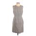 1 by O'2nd Casual Dress - Sheath: Gray Solid Dresses - Women's Size 4