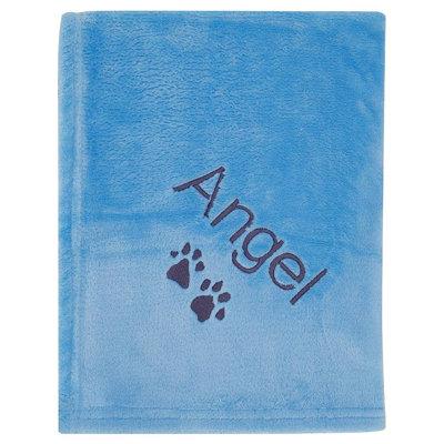 Personalized Passion Personalized Dogs-Cats Blanket Custom Name & Paws Metal, Size 28.0 W in | Wayfair 70x100blueblanketP