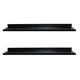 Inplace Shelving, 9604678E, Floating Wall Display Shelves, 35.4 In W X 4.5 In D X 3.5 In H, Set Of 2, White in Black | Wayfair 9604682E