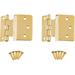 UNIQANTIQ HARDWARE SUPPLY Solid Brass Fold Back Sellers Cabinet Hinge in Yellow | 2 H x 2 W in | Wayfair UA-227-HPB
