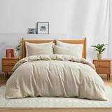 Joss & Main Boseman 100% Linen Duvet Reversible Duvet Cover Set Linen in White | Twin Duvet Cover + 1 Standard Pillowcase | Wayfair