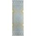 Light Gray Rectangle 8' x 10' Kitchen Mat - Foundry Select Moroccan Diamond Kitchen Mat 96.0 x 120.0 x 0.08 in blue/yellow | Wayfair