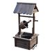 JOMEED Outdoor Decorative Farmhouse Rustic Wooden Wishing Well Water Fountain in Brown | 15.75 H x 21.46 W x 21.46 D in | Wayfair CC75
