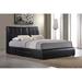 Hokku Designs Glendon Tufted Storage Platform Bed Upholstered/Faux leather in Gray | 46 H x 80 W x 95 D in | Wayfair