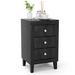 Red Barrel Studio® Flord 3 - Drawer Nightstand Wood in Black | 26.5 H x 16 W x 14 D in | Wayfair ED7D3B093E224873B37ED4CD41336BFC