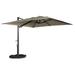 Arlmont & Co. Mishoe 10' Square Lighted Cantilever Umbrella in Brown | 94.5 H x 120 W x 120 D in | Wayfair C0FAA82AE96C4648B98B7931F18AE818