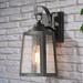 Aary Farmhouse Black Outdoor Wall Sconce, 1-Light Modern Wall Lantern Sconce - L5.5"*W5.9"*H11"