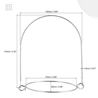 Canning Jar Hangers Wire Handles Hanging Hook for Regular Mouth - Silver Tone