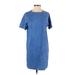 Old Navy Casual Dress - Shift: Blue Acid Wash Print Dresses - Women's Size X-Small