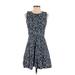 Gap Casual Dress - A-Line: Blue Print Dresses - Women's Size 2