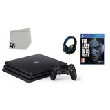 Pre-Owned Sony PlayStation 4 PRO 1TB Gaming Console Black with The Last of Us Part II BOLT AXTION Bundle (Refurbished: Like New)