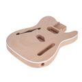 Walmeck Unfinished Electric Guitar Body Blank Guitar Body Barrel DIY Mahogany and Composite Wooden Body Guitar Parts Accessories for F Guitar