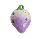 6 Hole Strawberry Ocarina - Ceramic Ocarina with Neck Strap for Kids Beginners Perfect Music Gift Purpleï¼ŒG2346