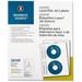 Business Source CD/DVD Labels - 4 5/8\\ Diameter - Permanent Adhesive - Circle - Inkjet Laser - White - 300 / Pack - Lignin-free Smudge Resistant