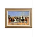 DECORARTS - A Dash for the Timber by Frederic Remington. World Famous Painting Reproduction. Giclee Prints in Classic Golden Frame Ready to Hang Total Framed size: W 42 x H 30