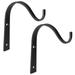 2pcs Flower Basket Hook Iron Bending Plant Hanging Bracket Sturdy Wall Coat Hanger