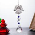 FFENYAN Christmas Tree Ornament Modern Rainbow Crystal Angel Chakra Suncatcher Car Charm Pendant