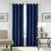 Avamo Single Curtain Panel Plain Velvet Blackout Window Curtain For Bedroom Thermal Insulated Window Drape Grommet Room Darkening Curtain Navy Blue W:52 xL:102