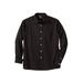 Men's Big & Tall The No-Tuck Casual Shirt by KingSize in Black (Size 4XL)