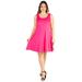 Fit and Flare Knee Length Plus Size Tank Dress