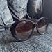 Gucci Accessories | Beautiful Round Gucci Brown Sunglasses. Gold Logo At Temple .Hard Case Included | Color: Brown | Size: Os