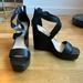 Jessica Simpson Shoes | Jessica Simpson Black Wedge Heels | Color: Black | Size: 9.5