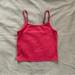 American Eagle Outfitters Tops | Ae Crop Cami (Red Velvet) | Color: Pink/Red | Size: S