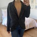 Anthropologie Jackets & Coats | Anthropologie Funktional Boucle Tweed Blazer Jacket | Color: Black/Gray | Size: S