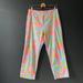 Lilly Pulitzer Pants & Jumpsuits | Lilly Pulitzer White Label Blue Pink Elephant Floral Print Pants Size 8 | Color: Blue/Pink | Size: 8