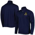 Men's Champion Navy West Virginia Mountaineers Textured Quarter-Zip Jacket