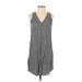 Old Navy Casual Dress - Shift V Neck Sleeveless: Black Marled Dresses - Women's Size Small Petite