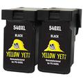 YELLOW YETI PG-540XL PG-540 XL Remanufactured Black Ink Cartridges for Canon Pixma MG3250 MG3550 MG4250 MG3150 MX395 MX535 MG3650 MG2250 MG2150 MX525 MX475 MX435 MX375 MX455 MG4150 [3 Years Warranty]