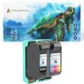 Printing Pleasure 2 (FULL SET) Remanufactured Ink Cartridges Replacement for 45 78 Officejet 1170 G55 G85 K60 K80 Photosmart 1000 1100 1115 1215 1218 1315 P1000 P1100 - Black/Colour, High Capacity
