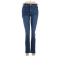 Ann Taylor LOFT Jeans - High Rise Skinny Leg Denim: Blue Bottoms - Women's Size 27 - Dark Wash