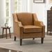 Armchair - Lark Manor™ Anee 28.5" W Faux Leather Armchair Faux Leather in Brown | 34 H x 28.5 W x 29.5 D in | Wayfair
