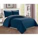 Latitude Run® 2 Piece Bedspread Coverlet Quilted Set w/ Sham Twintwin XL, Burgundygray Microfiber in Gray/Blue/Navy | Wayfair