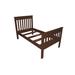 Red Barrel Studio® Solid Wood Panel Bed Wood in White/Brown | 47 H x 44 W x 85 D in | Wayfair D095E7DBA8B84B30A783A57223060FCF