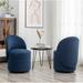 Barrel Chair - Wade Logan® Annielise 20" Wide Polyester Swivel Barrel Chair Polyester in Blue | 28.5 H x 20 W x 20 D in | Wayfair