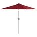 Arlmont & Co. Mumper 9Ft Solar LED Lighted Market Umbrella Metal in Red | 103 H x 106 W x 106 D in | Wayfair 928A2442874C4EE0A426D30CFDA3E93B