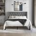 House of Hampton® Ffyona Tufted Standard Bed Upholstered/Velvet in Gray | 49.84 H x 45.11 W x 80.18 D in | Wayfair E3F469C40A4A427ABB268CC3DC578FD8