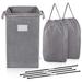 Latitude Run® Laundry Hamper Fabric in Gray | 23.7 H x 13.8 W x 13.8 D in | Wayfair 448843FD16F84935B252DC465C1B2D77